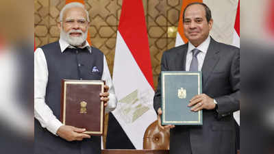 काहिरा में राष्ट्रपति अल सीसी से मिले पीएम नरेंद्र मोदी, 26 साल में भारतीय प्रधानमंत्री की पहली मिस्र यात्रा