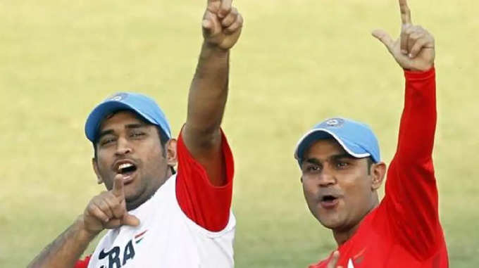 Sehwag and Dhoni