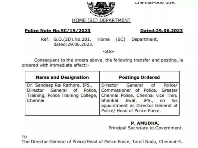 New DGP and Commissioner