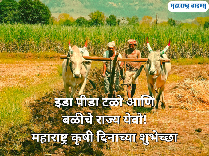 महाराष्ट्र कृषी दिनाच्या सर्व शेतकऱ्यांना शुभेच्छा
