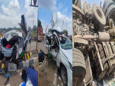 Dhule Accident: ब्रेक फेल होऊन भरधाव कंटेनर हॉटेलमध्ये शिरला, १० जणांचा जागीच चिरडून मृत्यू