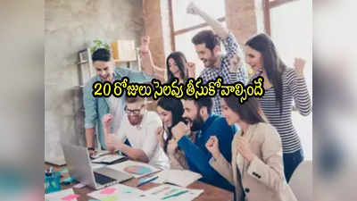 Leaves: ఆఫీసులో ఎన్ని పనులున్నా 20 రోజులు సెలవు పెట్టాల్సిందే.. కంపెనీ బంపర్ ఆఫర్! 