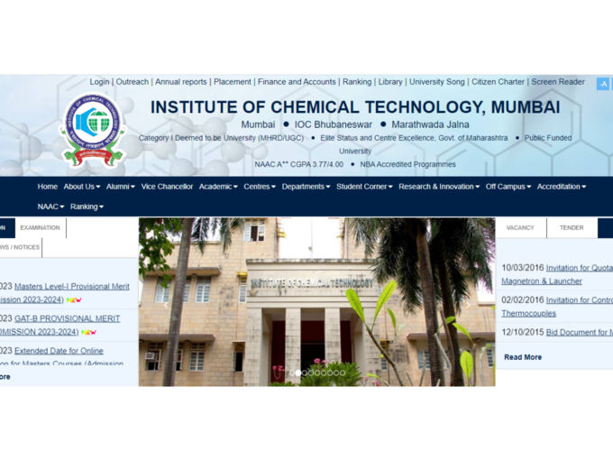 इन्स्टिट्यूट ऑफ केमिकल टेक्नॉलॉजी, मुंबई (ICT, Mumbai)
