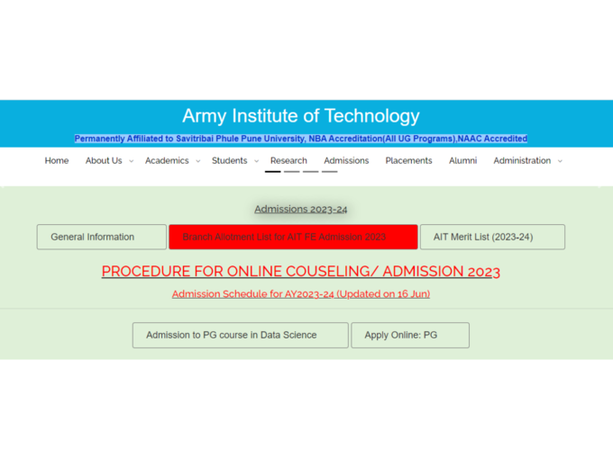 Army Institute of Technology, Pune (AIT, Pune)