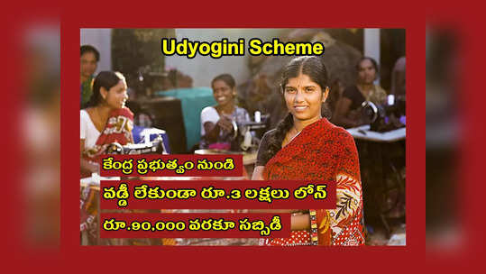 Udyogini Scheme : కేంద్ర ప్రభుత్వం నుండి రూ. 3 లక్షల వడ్డీ లేని లోన్‌.. ఈ పథకానికి ఇలా అప్లయ్‌ చేసుకోండి..! 