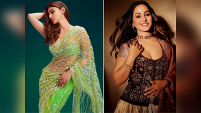 Celeb Fashion: મૌની રોયની પેસ્ટલ સાડી કે હિના ખાનનો મરૂન ઓવરકોટ લહેંગા લૂક, ફેશન ગેમ્સમાં કોણે મારી બાજી? 