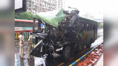 Thane Bus Accident: भल्यापहाटे भीषण अपघात; भरधाव एसटी बसची कंटेनरला धडक, बस चक्काचूर