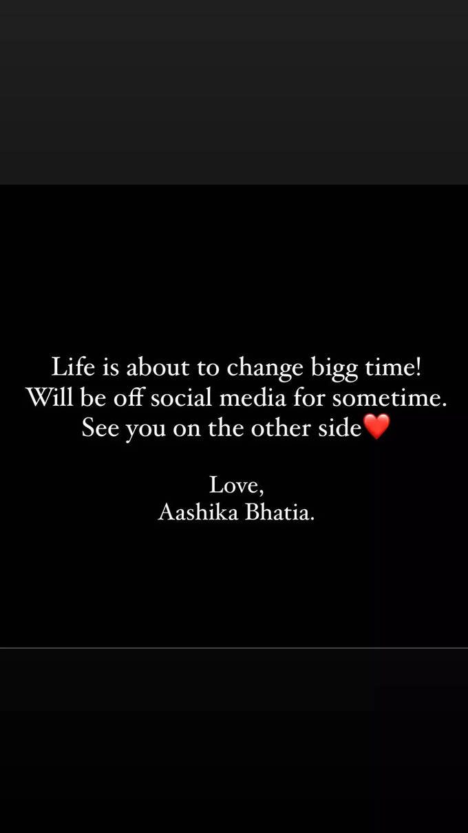 Aashika Bhatia post