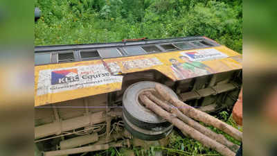 दो दिन में दूसरा हादसा, नासिक के बाद पुणे की खाई में गिरी महाराष्ट्र रोडवेज की बस, तीन घायल