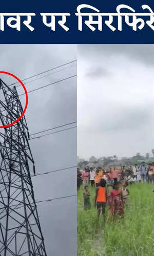 youth on electricity tower created drama in east champaran watch video