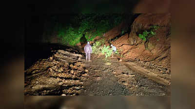 Satara News : मुख्यमंत्र्यांच्या गावाकडे जाणाऱ्या रस्त्यावर दरड कोसळली; महाबळेश्वर-तापोळा वाहतूक बंद