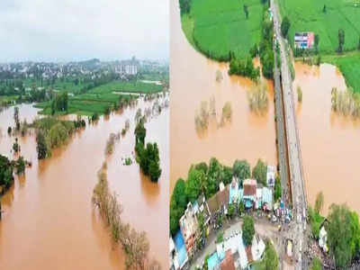 Panchganga River: कोल्हापुरात मुसळधार; ८२ बंधारे पाण्याखाली,  पंचगंगेने इशारा पातळी ओलांडली
