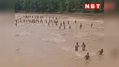 Sehore News: प्रतिबंध के बावजूद पटारा नदी में जान जोखिम में डालकर मछली पकड़ रहे लोग