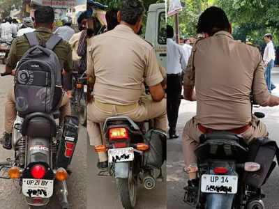 Moradabad News: न हेलमेट न डिजिटल नंबर प्‍लेट, इन पुलिसवालों का करो चालान, नाराज शख्‍स ने शेयर की तस्‍वीरें