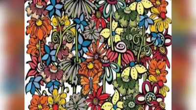 optical illusion can you find butterfly among these flowers within 10 seconds