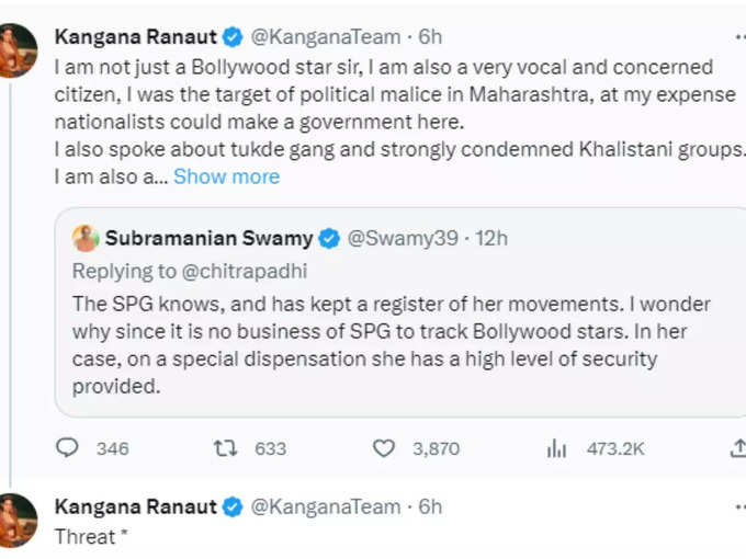 kangana tweet