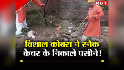 Jabalpur News: खाली प्लॉट में खतरनाक कोबरा का घर, पकड़ने आए कैचर को दिखाया रौद्र रूप, देखें तस्वीरें