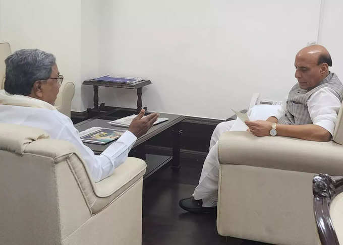 cm meets central minister rajnath singh