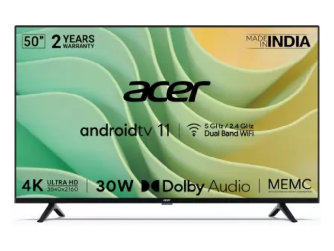 <strong>Acer Series 50 inch Ultra HD (4K) LED Smart Android TV: </strong>