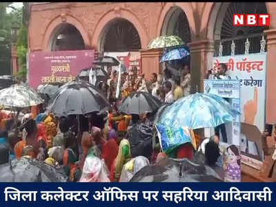 Shivpuri News:  भारी बारिश में भीगते हुए कलेक्टर ऑफिस पर जमा हुए आदिवासी, इन मांगों को लेकर किया प्रदर्शन