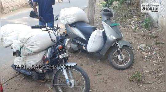 smuggling ration rice seized by revenue department officer in mayiladuthurai