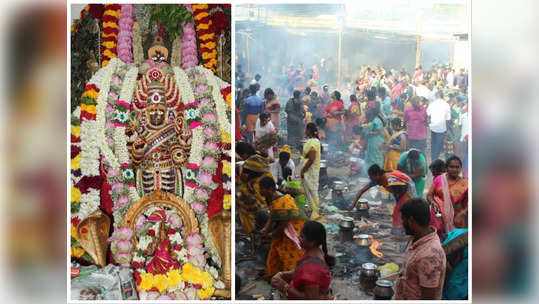 கோட்டை மாரியம்மன் கோவிலில் கோலாகலம்... விடிய விடிய பொங்கல் வைத்த பக்தர்கள்!