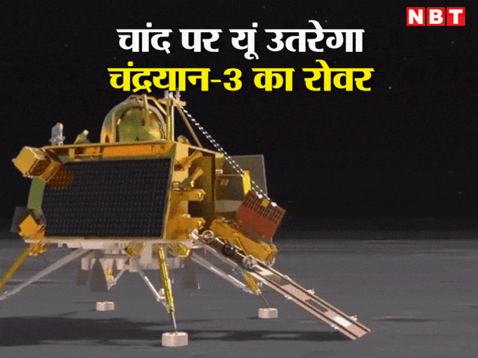 चंद्रयान-3 से यूं बाहर निकलेगा रोवर प्रज्ञान