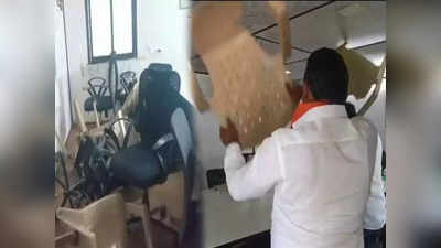 राज ठाकरेंच्या भाषणानंतर मनसे आक्रमक, मुंबई गोवा महामार्गाच्या कंत्राटदाराच्या कार्यालयात खळखट्ट्याक अन् राडा