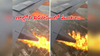 Flight Emergency Landing: విమానం గాల్లో ఉండగానే మంటలు.. ఎమర్జెన్సీ ల్యాండింగ్.. వీడియో వైరల్