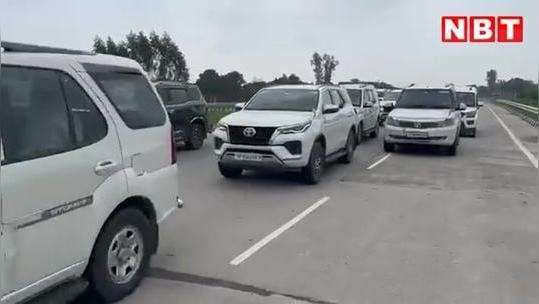 up congress newly appointed president ajay rai left for lucknow from varanasi with big convoy