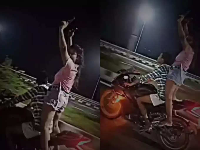 bihar girl who waved gun on bike in patna marine drive arrested