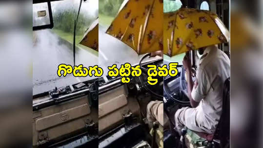 Bus Driver: ఇదేం డ్రైవింగ్‌రా బాబు.. చేతిలో గొడుగుతో ఆర్టీసీ బస్సు నడిపిన డ్రైవర్.. వీడియో వైరల్ 