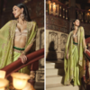Green Sharara Sets in Georgette With Embroidery Work - Cloth