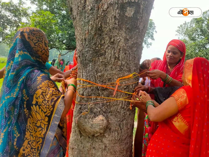 গ্রামের মহিলাদের সঙ্গে গাছের আত্মিক সম্পর্ক