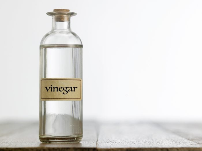Remove the greasiness of oil with vinegar