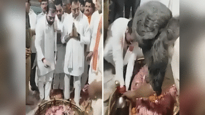 UP के मंत्री सतीश शर्मा ने शिवलिंग पर किया अभिषेक, फिर बगल में हाथ धो लिया, वायरल वीडियो पर विपक्षी नेता उबले