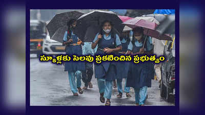 School Holidays - Rains : స్కూళ్లకు సెలవు ప్రకటించిన ప్రభుత్వం.. పూర్తి వివరాలివే