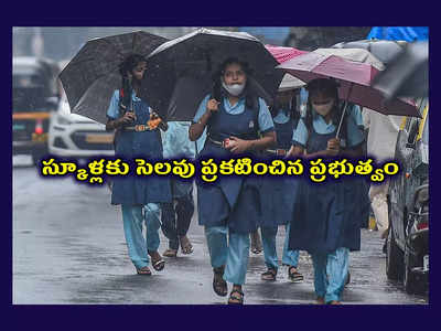 School Holidays - Rains : స్కూళ్లకు సెలవు ప్రకటించిన ప్రభుత్వం.. పూర్తి వివరాలివే