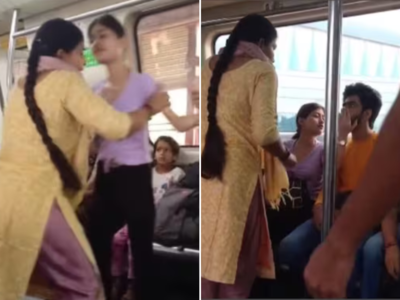 तूने पागल कैसे बोला..., दिल्ली मेट्रो में आंटी की हुई कपल से बहस, लड़की को दिया धक्का, वीडियो वायरल