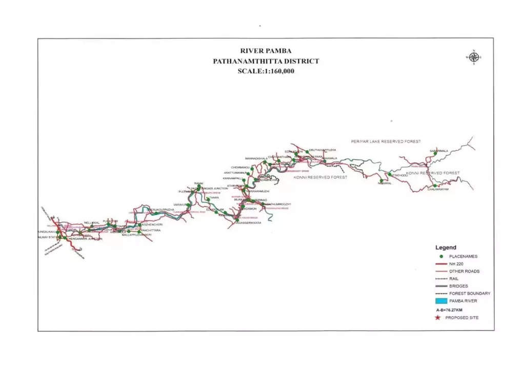 chengannoor pamba railway map