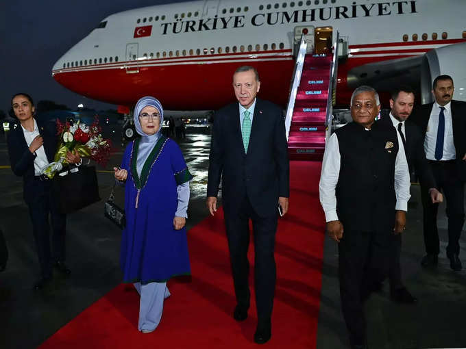 तुर्की के राष्ट्रपति पहुंचे भारत