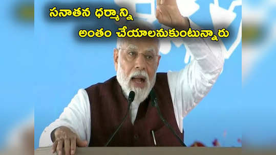 PM Modi: సనాతన ధర్మాన్ని ఇండియా అంతం చేయాలనుకుంటోంది.. ప్రధాని సంచలన వ్యాఖ్యలు 