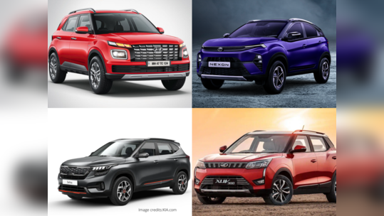 Tata nexon vs Hyundai Venue vs Mahindra XUV300 vs Kia Sonet கார்கள் ஒப்பீடு!