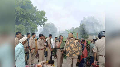कौशांबी में तीन दलितों की हत्या के बाद मोहिउद्दीनपुर गौस गांव में बना अस्थायी थाना, बड़ी संख्या में पुलिस तैनात