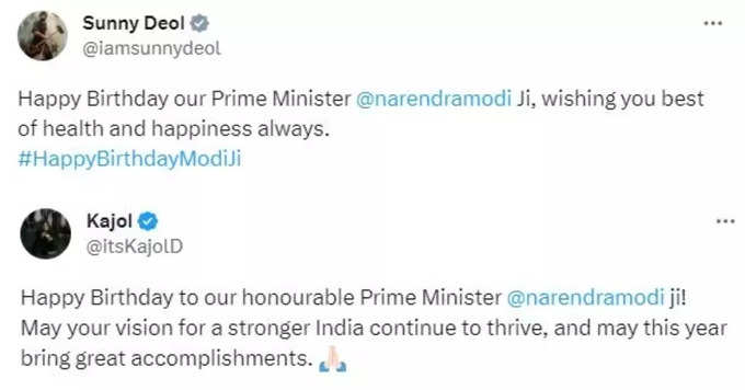 sunny deol kajol wish pm modi