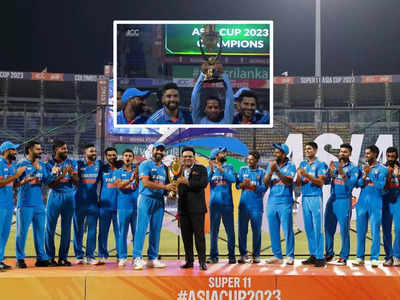 कोण आहे हा मिस्ट्री मॅन? ज्याच्या हाती टीम इंडियाने दिली आशिया कपची ट्रॉफी, टीम इंडियासोबत सेलिब्रेशन केले