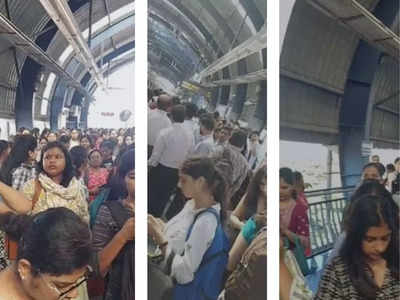 नोएडा से द्वारका जा रही दिल्ली मेट्रो सेक्टर-15 स्टेशन पर अचानक कराई गई खाली, सभी यात्री रह गए हैरान