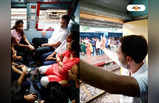 Rahul Gandhi Train Journey : ভিড় ঢেলে ট্রেনের কামরায় রাহুল, দেখুন ছবি