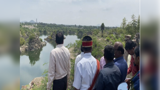 சங்ககிரியில் கோவில் நிலத்தில் கல் குவாரி அமைக்கப்பட்ட  விவகாரம்; சேலம் ஆட்சியர் நேரில்  ஆய்வு!