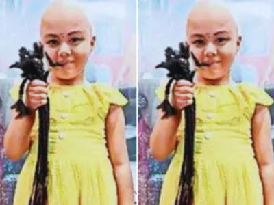 पांच साल की बच्ची ने कैंसर पेशेंट के लिए दान कर दिए लंबे बाल, अब हर तरफ हो रही चर्चा